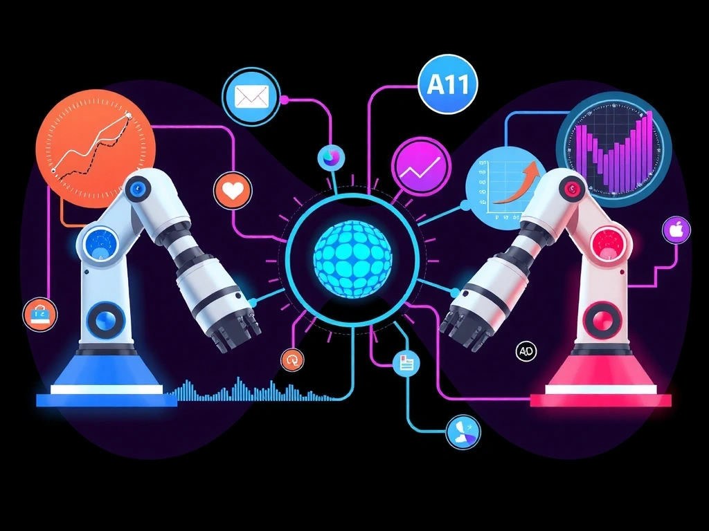 Digital representation of various technologies and methodologies used in business optimization